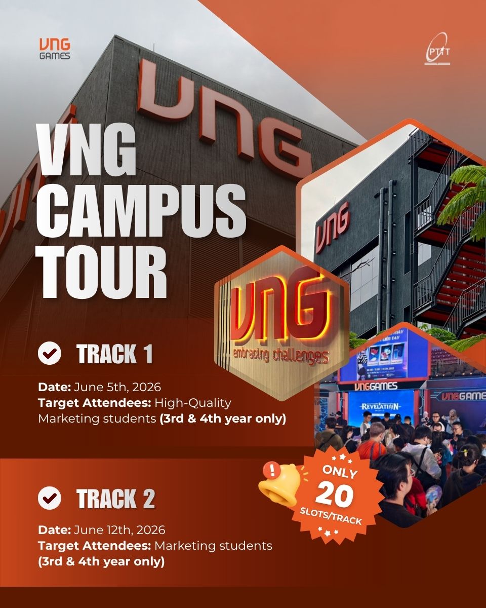 THÔNG BÁO ĐĂNG KÝ THAM QUAN DOANH NGHIỆP – VNG CAMPUS TOUR 2026