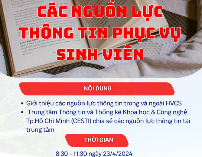 Thư viện Học viện Cơ sở tổ chức sự kiện: Hưởng ứng Ngày Sách và Văn hóa đọc Việt Nam 21/04
